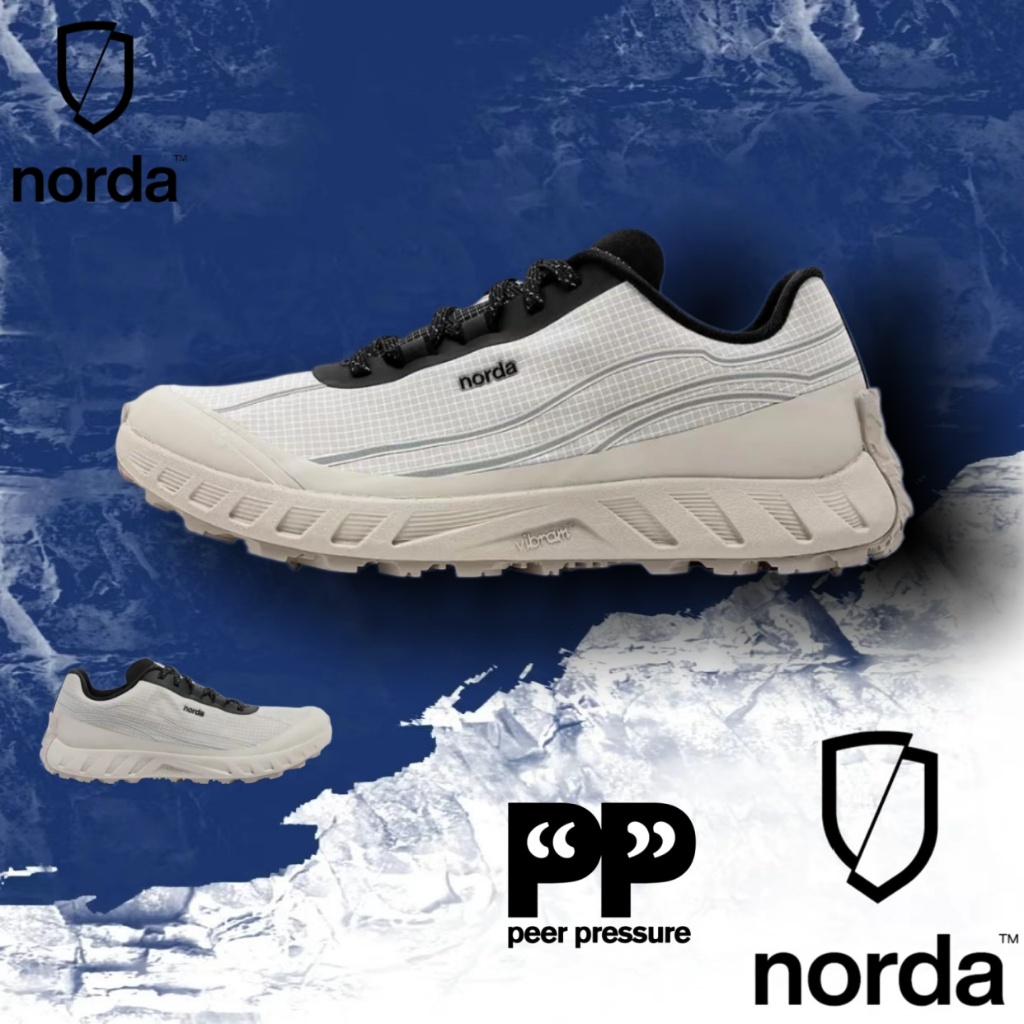 NORDA 002 - Grey and Black รองเท้าผ้าใบ（ของแท้ 100 %）