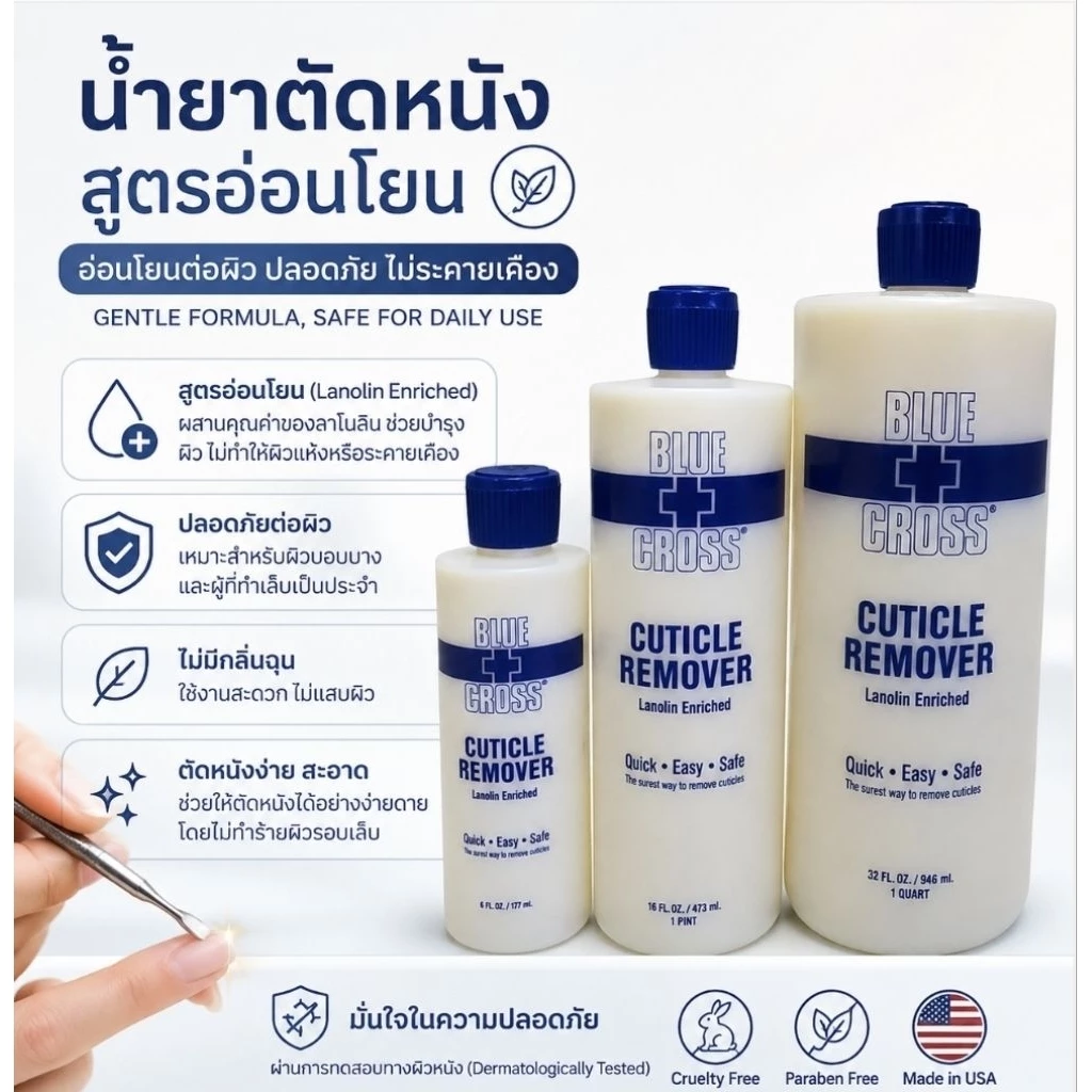 ขายดี🎖Blue Cross 3 ตัวเลือก น้ำยาตัดหนัง 6oz./16oz./32oz. Bluecrossของแท้จากUSA น้ำยาหนังนิ่ม