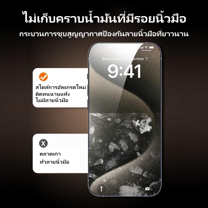 ฟิล์มนิรภัยสำหรับ iPhone17promax ฟิล์มกันรอย  ฟิล์มความละเอียดสูง แบบเต็มหน้าจอฟิล์มโทรศัพท์มือฟิล์มกระจก ฟิล์ม