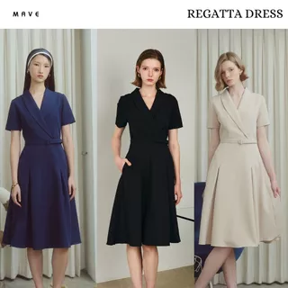 MAVE เดรส รุ่น Regatta สี NAVY,BEIGE,BLACK