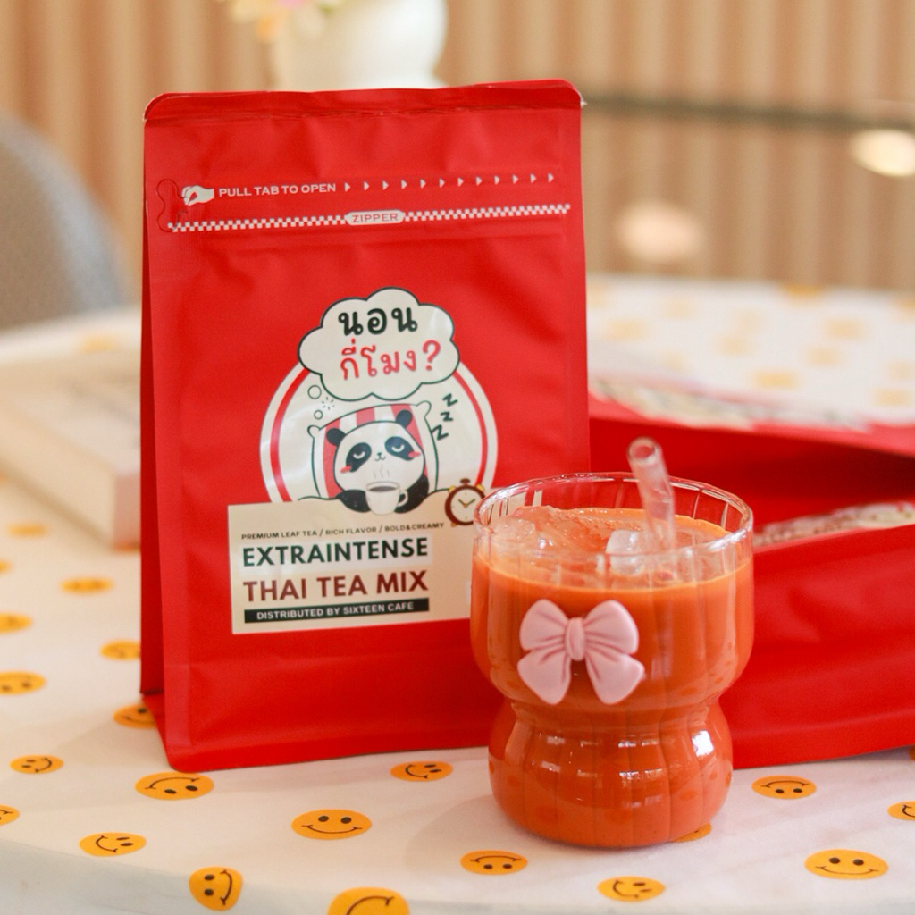 THAI TEA MIX ผงชาไทยสูตรเข้มข้น สีสวย กลิ่นหอม By ซิกทีน คาเฟ่ (รวมผงชา5สูตร)