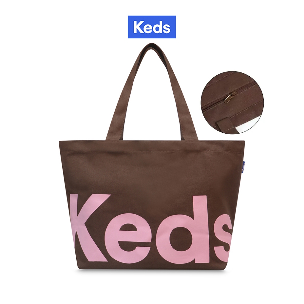KEDS กระเป๋ามีซิป รุ่น THE KEDS BAG สีช็อกโกแลต สตรอว์เบอร์รี ( KS26ACB01029 )