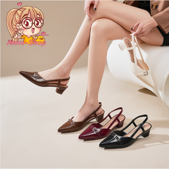 Anna shop รองเท้าคัทชูผู้หญิง รองเท้าทำงาน ใส่สบาย ดีไซน์เรียบหรู T414