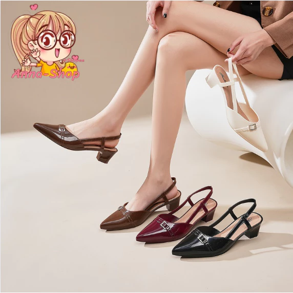 Anna shop รองเท้าคัทชูผู้หญิง รองเท้าทำงาน ใส่สบาย ดีไซน์เรียบหรู T414