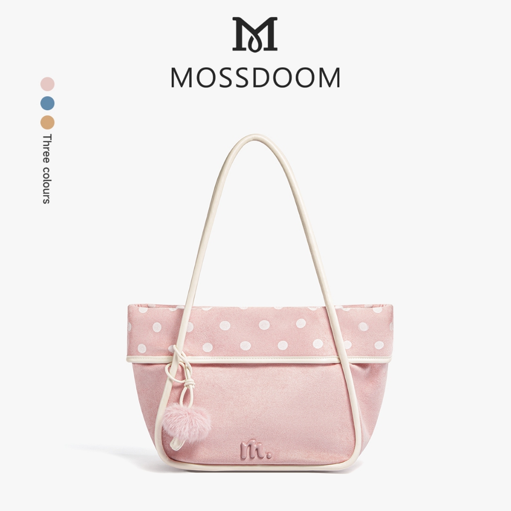 MOSSDOOM Kara Bag กระเป๋าถือผู้หญิงใบใหญ่ น่ารัก หวานแหวว ลายจุด สไตล์ลำลอง จุของได้เยอะ