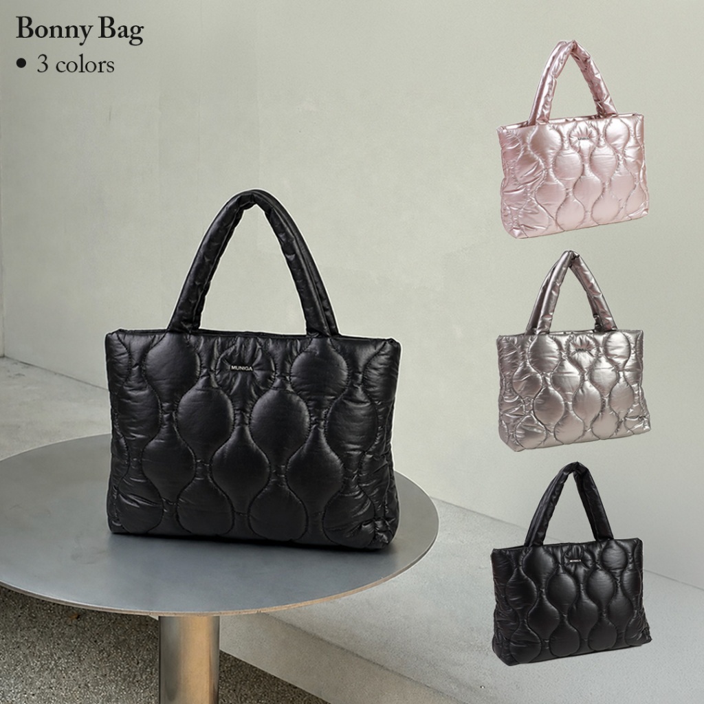 MUNIGA รุ่น "Bonny" กระเป๋าถือทรง Tote หนังนิ่ม น้ำหนักเบา ใส่โน๊ตบุ๊คได้  กระเป๋าใส่ไอแพด สินค้าขายดี สำหรับผู้หญิง