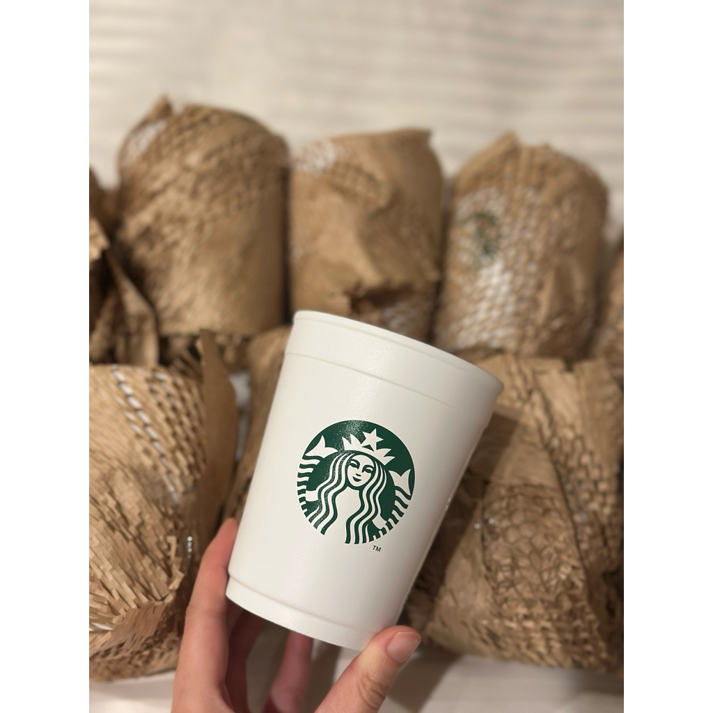 🇯🇵(แท้💯 พร้อมส่ง ส่งทุกวัน!) แก้วครอบเก็บความเย็น Starbucks 2WAY Stainless Steel Cup Holder Matte White แท้ 100%