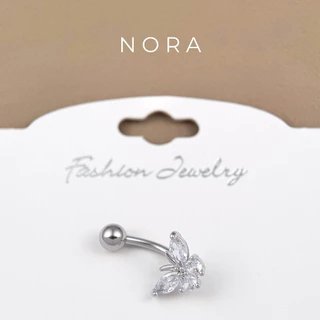 Jewelry แหวนสะดือ ปุ่มท้องแหวน สเตนเลส ผีเสื้อ ใกล้ชิด เจาะสะดือ เครื่องประดับหน้าท้อง NR260909