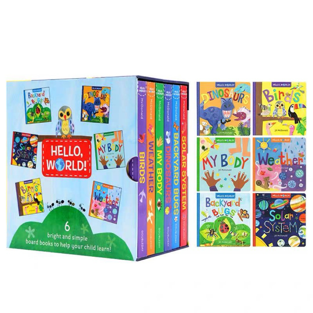 Box set Hello world ชุด 6 เล่ม board book นิทานเด็ก บอร์ดบุ๊ค Hello world