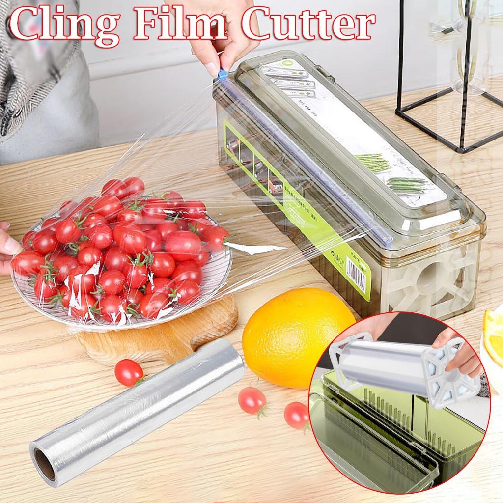 เครื่องตัดฟิล์ม,พลาสติก Sharp Food Wrap Dispenser,ในครัวเรือนฟอยล์ผู้ถือReusableเครื่องตัดฟิล์มกล่องตัดสําหรับห้องค
