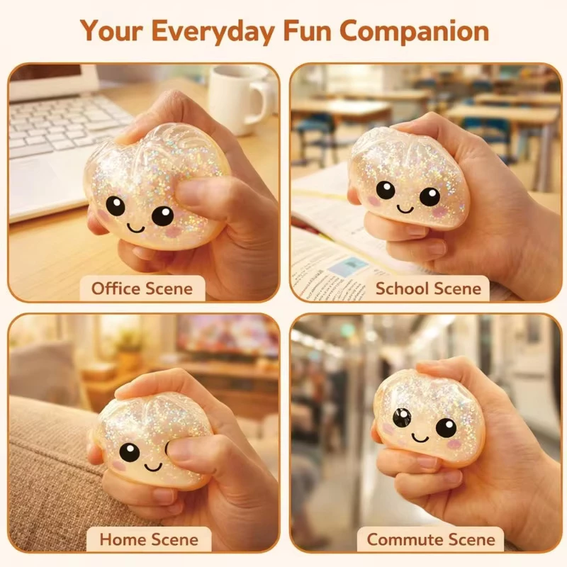 ของเล่นบีบซาลาเปา Squishies บรรเทาความเครียด 12 ชิ้น/กล่อง thumbnail 7