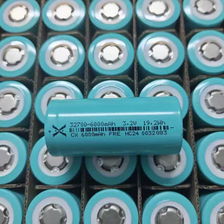 แบตเตอรี่ 32700 3.2V 6000mAh ชาร์จได้ หัวแบนไม่มีเกลียว สำหรับโซล่าเซลล์ (ถ่านชาร์จ)