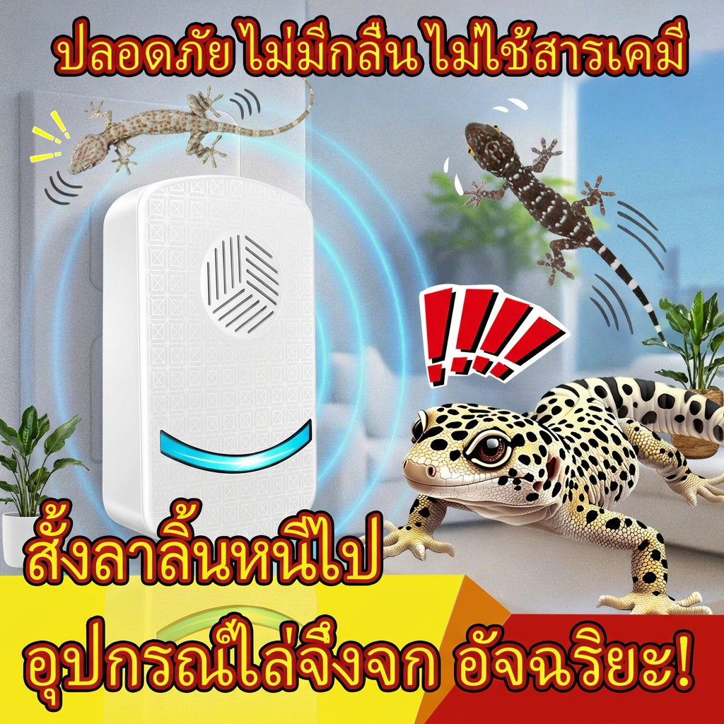 🦎ซื้อ 1 แถม 1✨ไล่จิ้งจก เครื่องไล่จิ้งจกอัลตราซาวนด์ ไล่จิ้งจกไฟฟ้า ไล่ตุ๊กแกได้ผลจริง เครื่องไล่อัลตรา