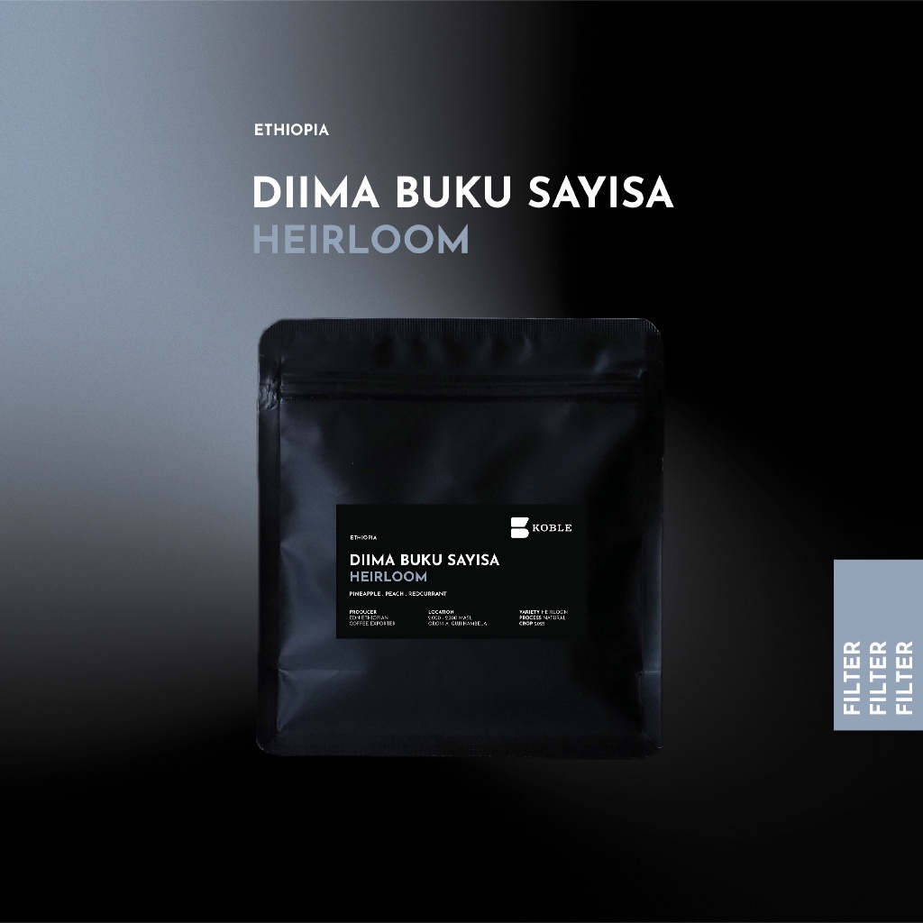 KOBLE COFFEE - Ethiopia Diima Buku Sayisa, Heirloom Natural [เมล็ดกาแฟคั่วอ่อน Filter Specialty Grade]