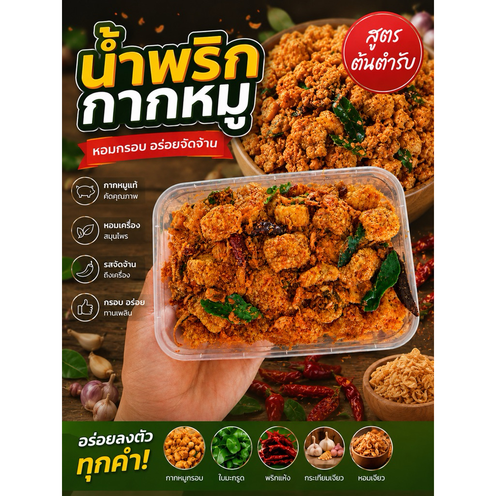น้ำพริกกากหมู (ปริมาณ 150 กรัม)