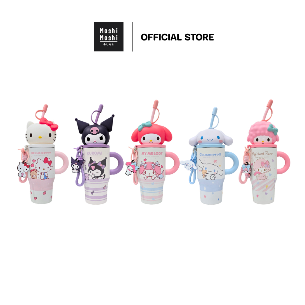Moshi Moshi แก้วน้ำร้อนเย็น กระบอกน้ำร้อนเย็น ลายลิขสิทธิ์แท้จากค่าย Sanrio ขนาด 580 ml. รุ่น 8100052784-52788