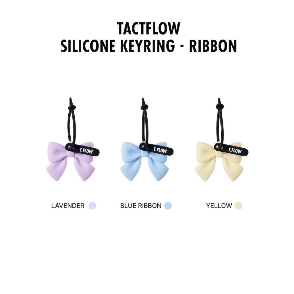 TACTFLOW แท็กโฟลว พวงกุญแจซิลิโคน รูปโบว์ Silicone Keyring Ribbon รุ่น TFC101