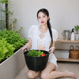 เข่งพลาสติก 7 ใบ ขนาดเล็ก มินิ ตะกร้าพลาสติก เบอร์ 6 ใช้ปลูกต้นไม้ ใส่ผลไม้ พลาสติก แข็งแรง ทนทาน