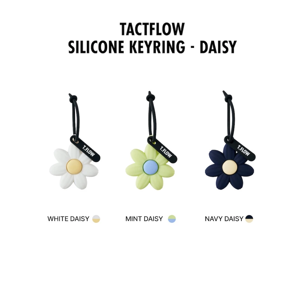 TACTFLOW แท็กโฟลว พวงกุญแจซิลิโคน รูปดอกเดซี่ Silicone Keyring Daisy รุ่น TFC102
