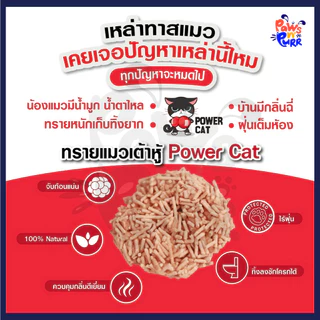 Power Cat ทรายแมวเต้าหู้ธรรมชาติแบบแท่ง (20L.)