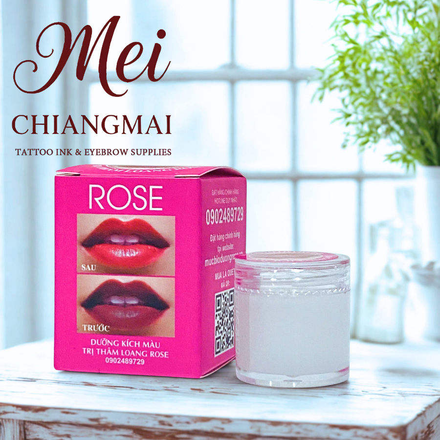 Rose ลิปบาล์มบำรุงริมฝีปากหลังสัก ช่วยเพิ่มความชุ่มชื้น ให้ริมฝีปากดูนุ่มและสีดูสดขึ้น