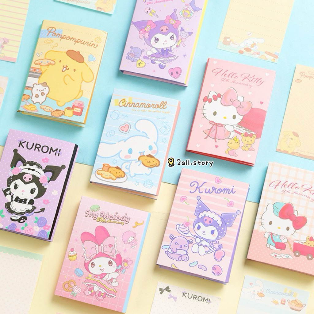Sanrio กระดาษโน้ต 4 พับ ไม่มีกาว ลายซาริ VPCI
