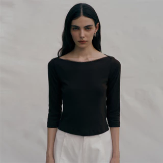 She Knows - Caroline Cotton Blouse เสื้อคอตต้อน แขน 3/4 แต่งลูกไม้ XS-XL