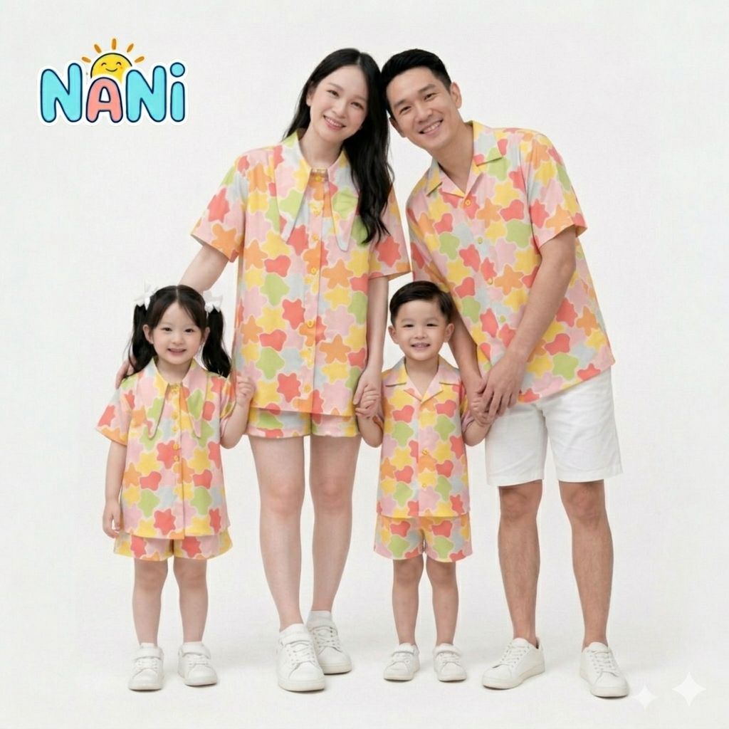 ชุดคู่แม่ลูก [NANi01] ชุดเซ็ตแม่ลูก ผ้าไหมอิตาลีพรีเมียม ลายใหม่ไม่ซ้ำใคร ใส่สบาย ไม่ร้อน พร้อมส่ง