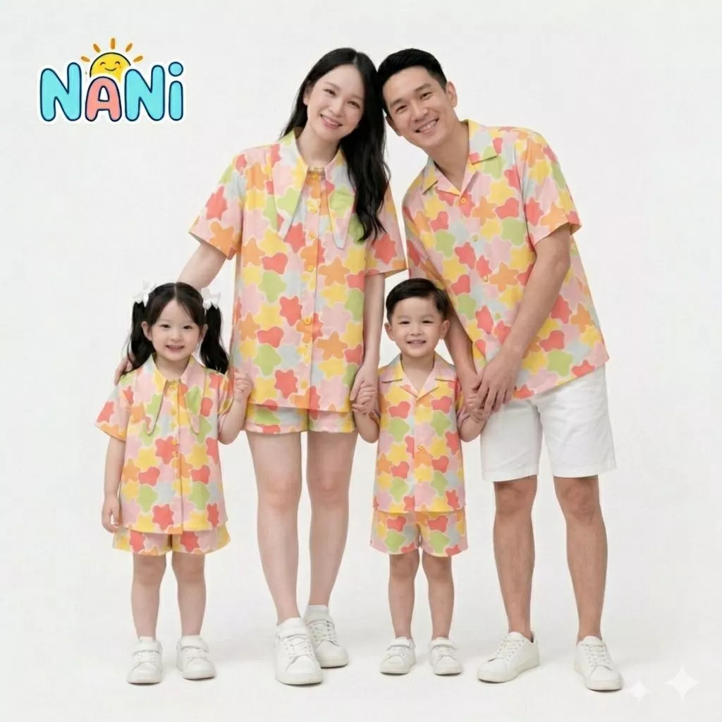 ชุดคู่แม่ลูก [NANi01] ชุดเซ็ตแม่ลูก ผ้าไหมอิตาลีพรีเมียม ลายใหม่ไม่ซ้ำใคร ใส่สบาย ไม่ร้อน พร้อมส่ง