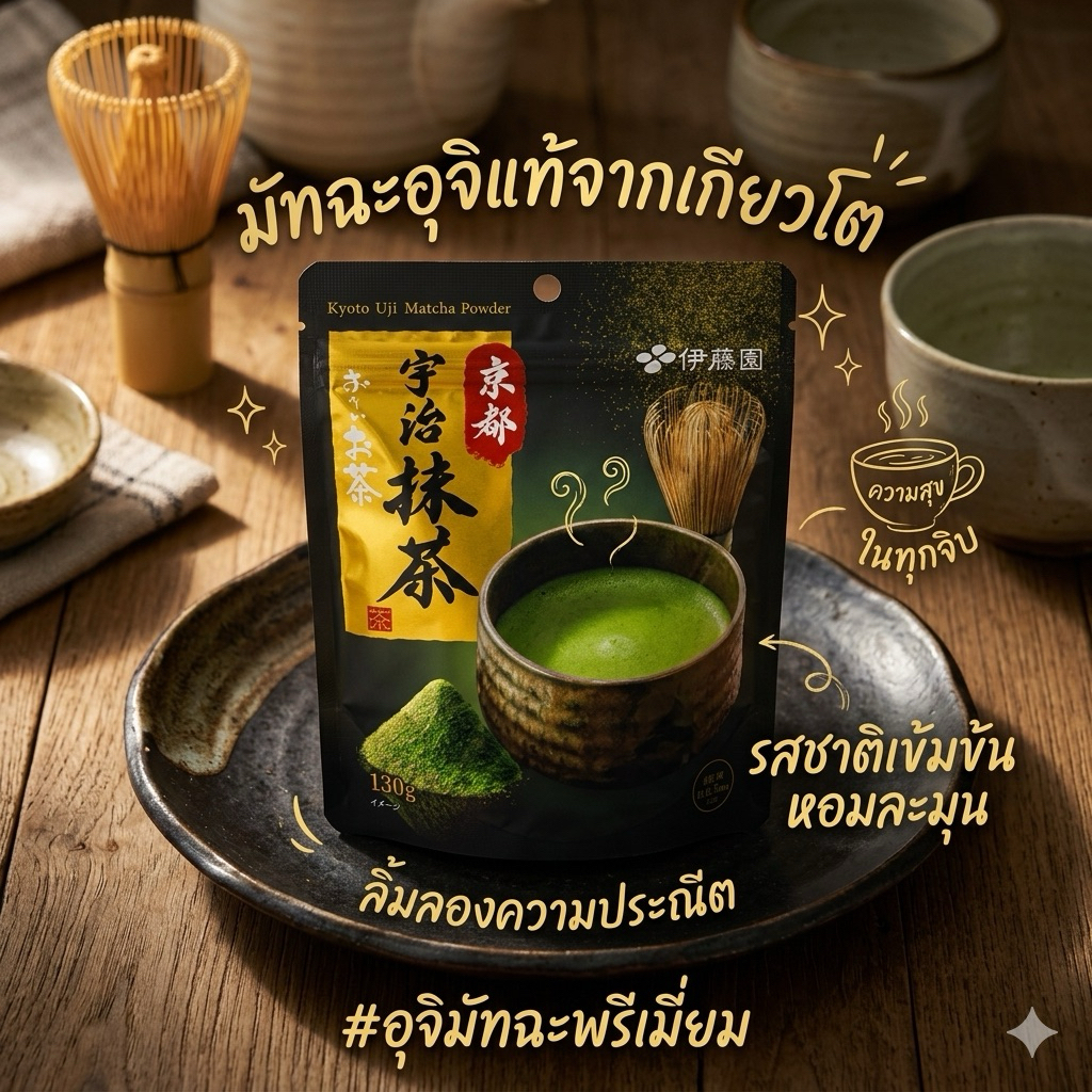 ⭐️ของแท้จากญี่ปุ่น⭐️ Kyoto Uji Matcha Powder อุจิมัทฉะ 100% จากจังหวัดเกียวโต มัทชะแท้