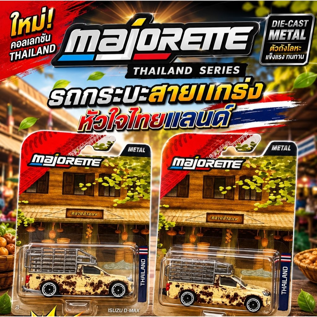 New Majoretteกระบะคอกอีซูซุดีแม็ค สีครีมสนิม(isuzu d max สีครีมสนิม)สินค้าใหม่