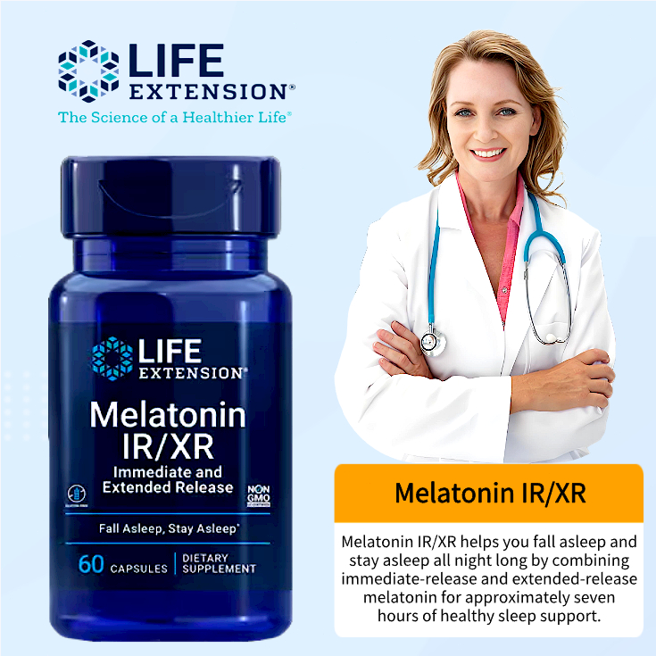 Life Extension Nighttime Calm Formula 60 Caps | Authentic USA Original Supplement