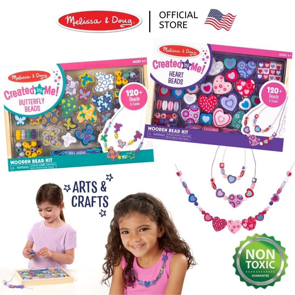 (ของแท้ USA) ของเล่นร้อยลูกปัด ร้อยสร้อย ของเล่นศิลปะ DIY Lacing Bead Melissa & Doug ฝึกออกแบบ สมาธิ