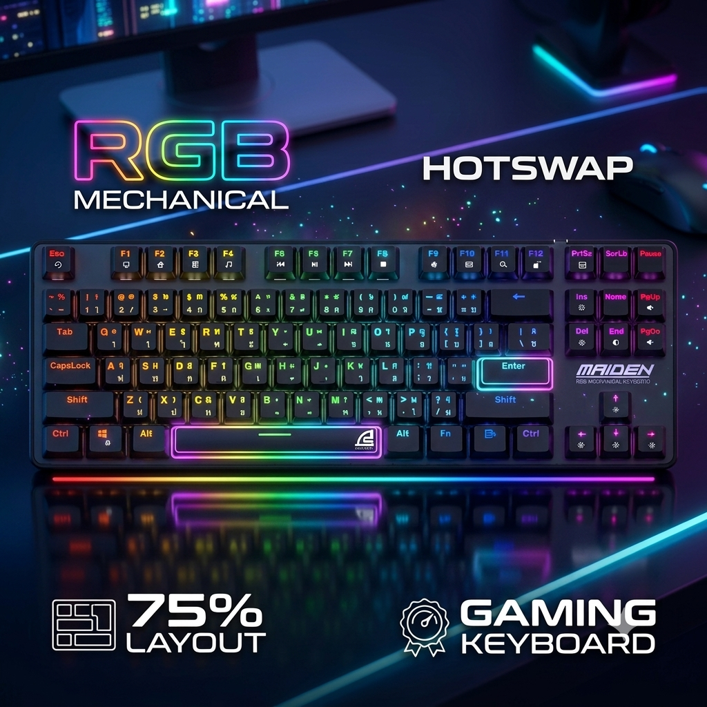 โปร (TH) Signo KB-761 Maiden KB-718 Indigo mini RGB Mechanical TKL Gaming Keyboard