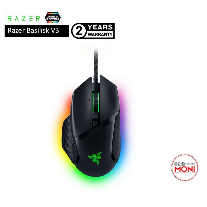 Razer Basilisk V3 Ergonomic Wired Gaming Mouse เมาส์มีสาย จับถนัดมือ ประกันศูนย์ไทย 2 ปี