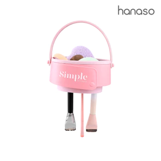 Hanaso อุปกรณ์ล้างแปรงแต่งหน้า 3 in 1 ถ้วยซิลิโคนพับได้ สำหรับล้างแปรง แช่แปรง ตากแปรง Makeup Brush Cleaner