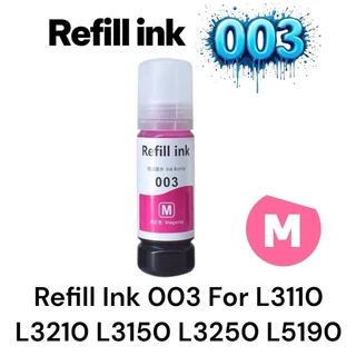 หมึกเติม Refill ink 003 เป็นหมึกเทียขนาด 65 ml สำหรับเครื่องพิมพ์ EcoTank L3110, L3150, L3210 และ L3250