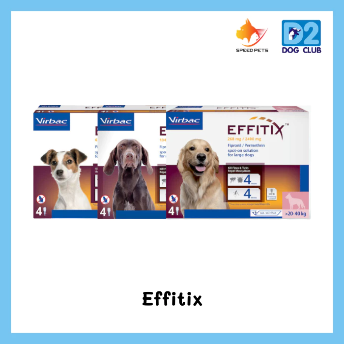 Effitix ผลิตภัณฑ์กำจัดปรสิตภายนอกสำหรับสุนัข ชนิดหยอดหลัง