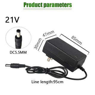 Makita อะแดปเตอร์เสียบปลั๊กไฟ 21v อะแดปเตอร์เครื่องชาร์จแบตเตอรี่ 21v อะแดปเตอร์ชาร์จ li-ion ลิเธียมไอออนเครื่องชาร์จแบต