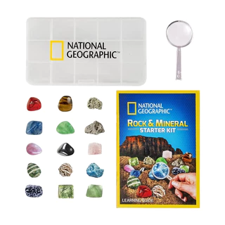 NATIONAL GEOGRAPHIC ROCK AND MINERAL STARTER COLLECTION ชุดสะสมหินและแร่ เรียนรู้วิทยาศาสตร์สำหรับเด็ก
