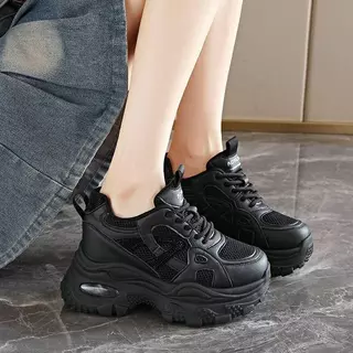 Myshoes รุ่น G30 รองเท้าผ้าใบสไตล์แฟชั่นเกาหลี ดีไซน์สวย รองเท้าแฟชั่น รองเท้าผู้หญิง เสริมส้น 10 CM.