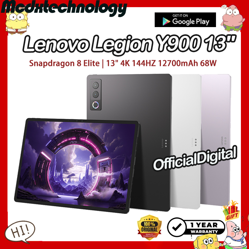 2026 Lenovo Legion Y900 13 Snapdragon 8 Elite 13" 4K 144HZ 12700mAh 68W Lenovo AI Tablet | สนับสนุน Google & ไม่มีไทย