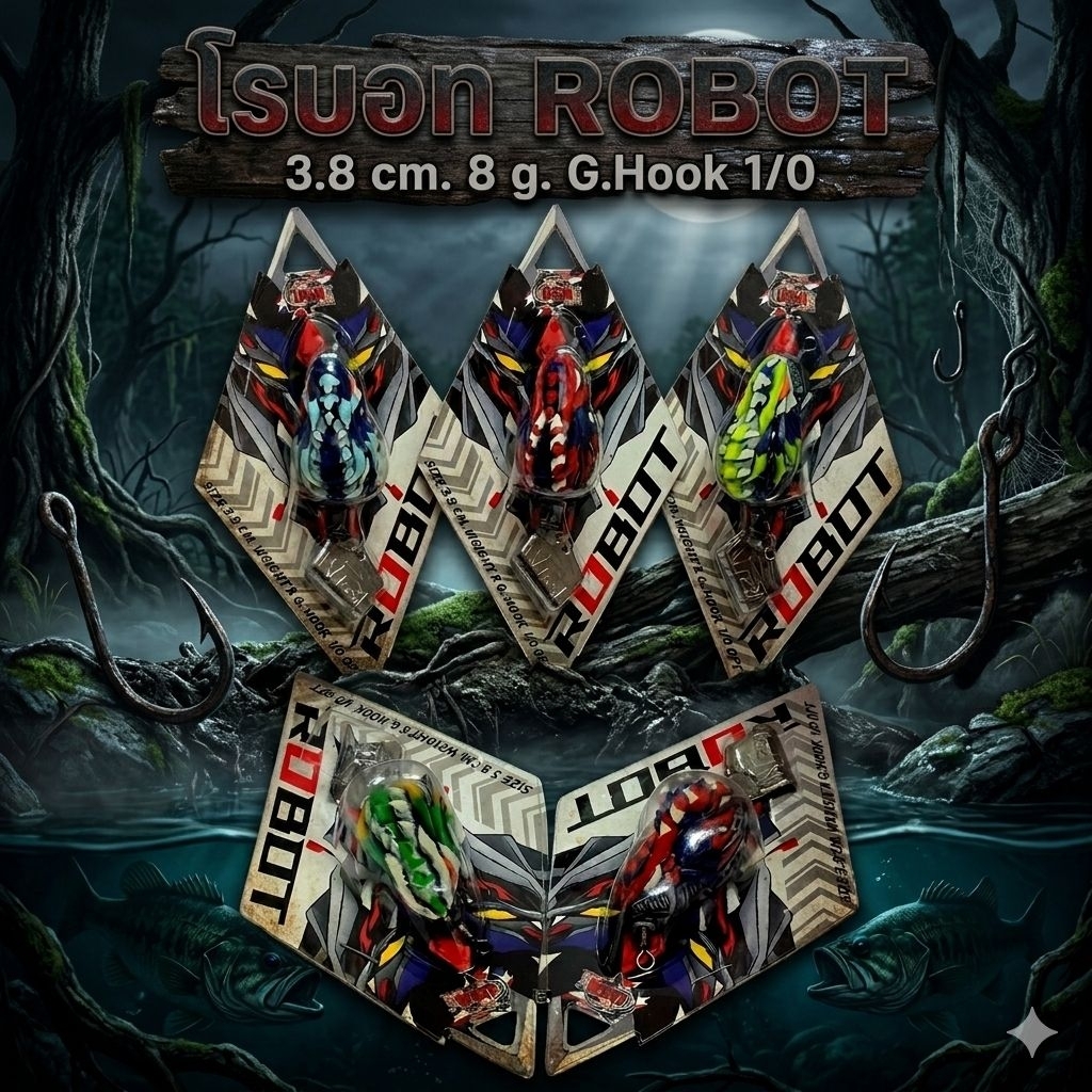 กบยาง ROBOT จากค่าย USA (รุ่น 3.8 ซม.)
