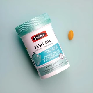 Swisse Kids FISH OIL น้ำมันปลาสำหรับเด็ก 60เม็ดนิ่ม EXP10/2027