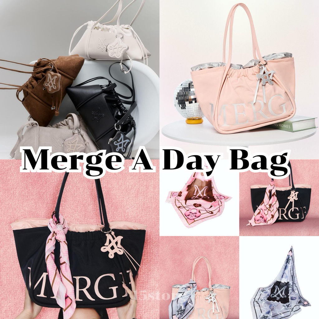 [พร้อมส่ง💯ใส่โค้ดลด 20-30%]📍แท้💯Merge A Day Bag Nylon L / It Bag 26 💓🖤