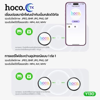 จอแสดงผลอิเล็กทรอนิกส์ Badge Bar บลูทูธสมาร์ท Cyber Badge 1.85 นิ้ว Hd หน้าจอสัมผัสภาพ Gifs ข้อความวิดีโอสั้น HOCO Y130