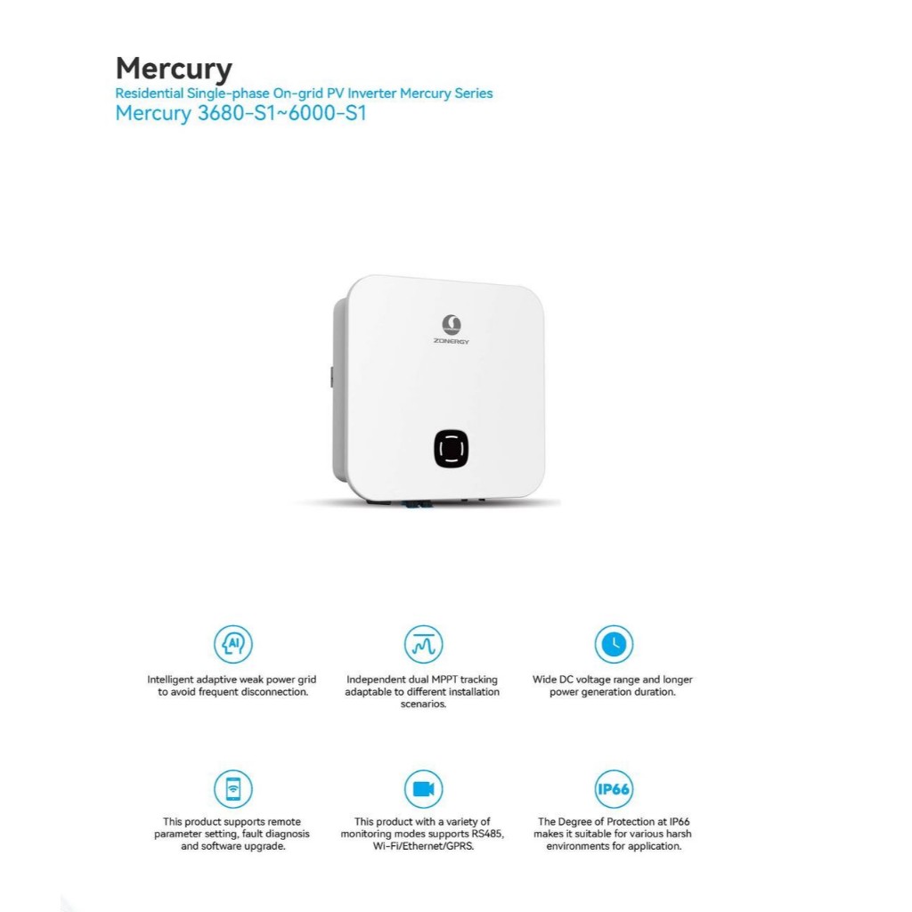 Zonergy On-Grid Inverter 5Kw.