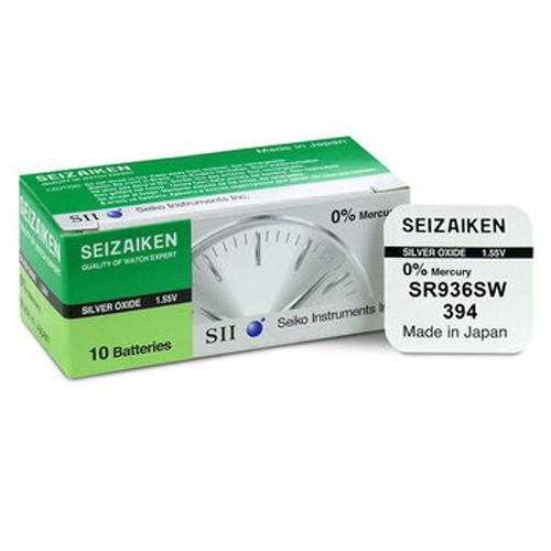 ถ่านกระดุม Seizaiken 394 / SR936SW  จำหน่ายแบบยกกล่อง มี 10 ก้อน