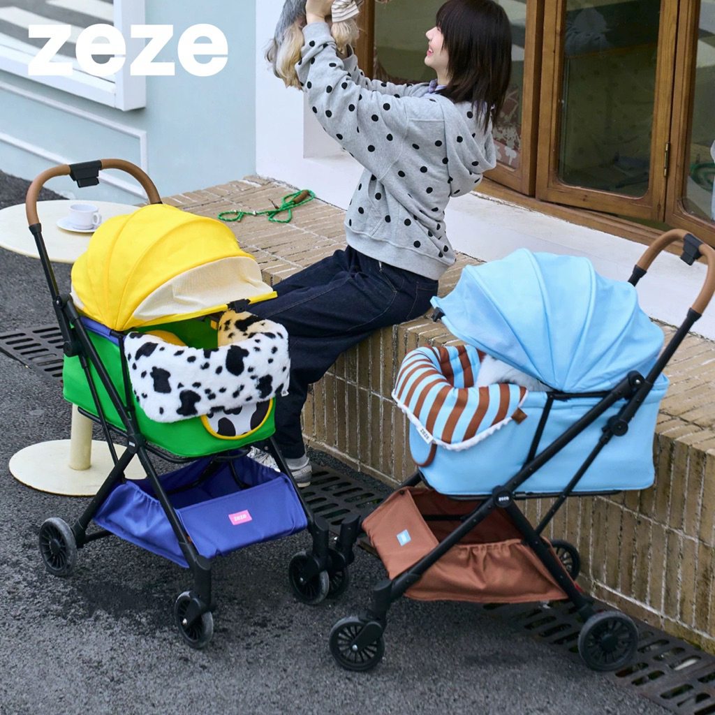 [พร้อมส่ง] zeze | Omni Pet Stroller รถเข็นสัตว์เลี้ยงแบบพับได้ในปุ่มเดียว