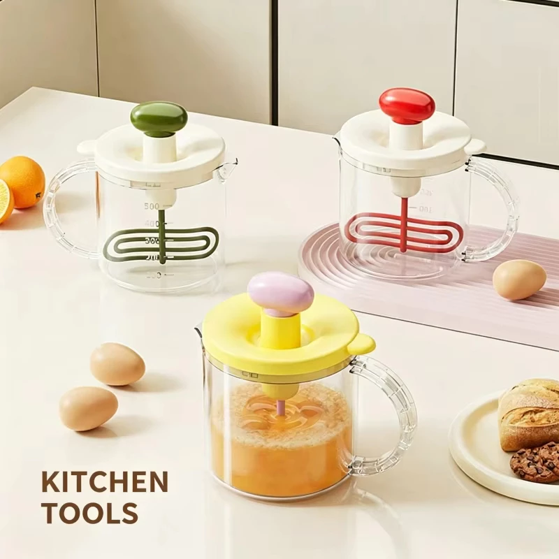 Egg Churn Cream Whipper Manual Press Kitchen Gadget thumbnail 7